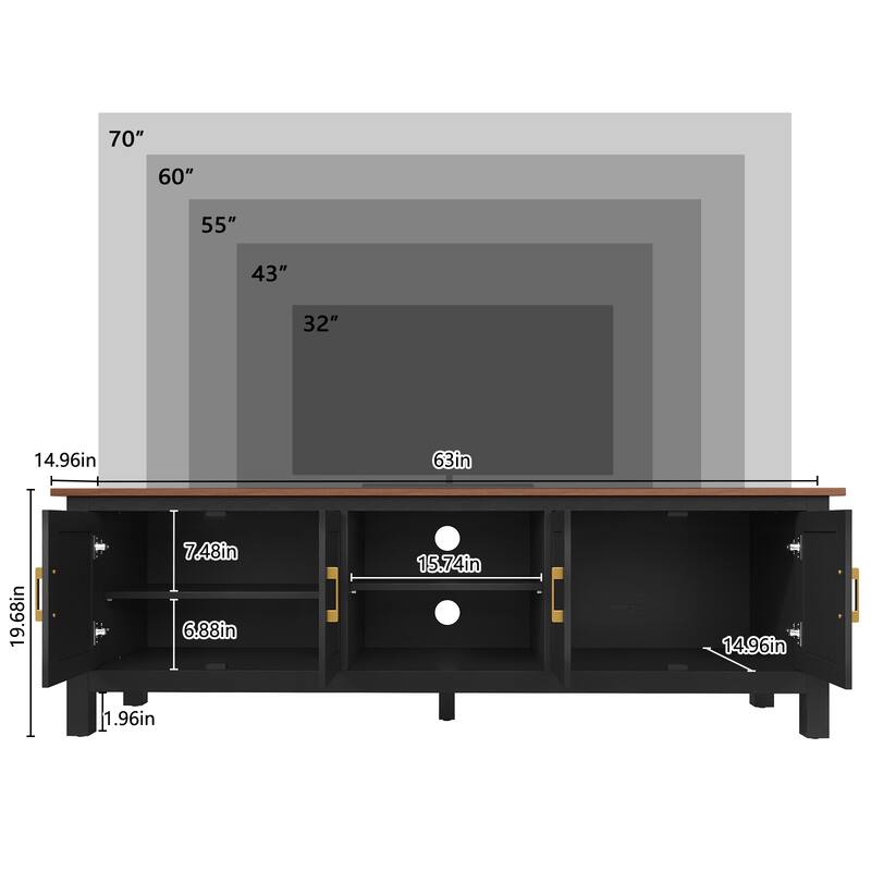 63'' Modern Farmhouse TV Stand