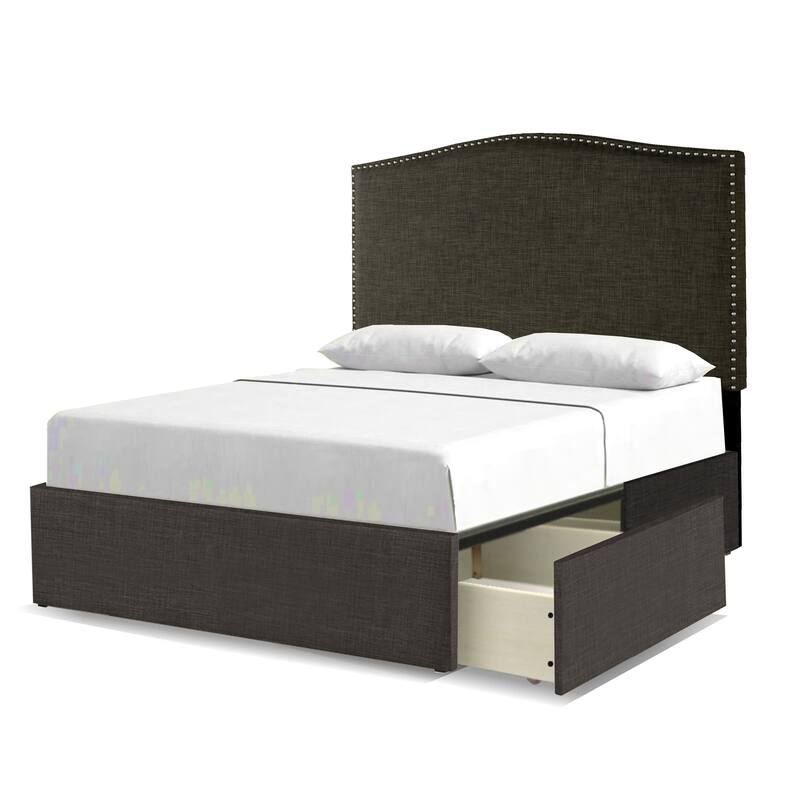 Newbury "Mammoth" Upholstered Platform 2 Drawer Storage Bed