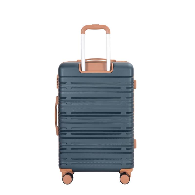 5-Piece, 20, 24, 28-Inch Modern Hard Shell Luggage with TSA Lock and Spinner Wheels, for Boarding Travel, Dark Green