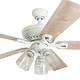 preview thumbnail 13 of 15, The Gray Barn Grumio Distressed White 52-inch Ceiling Fan with 5 Barnwood Blades