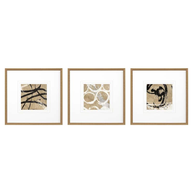 Grammercy I S/3 Framed Art Giclee Under Glass - 21 X 21 X 1