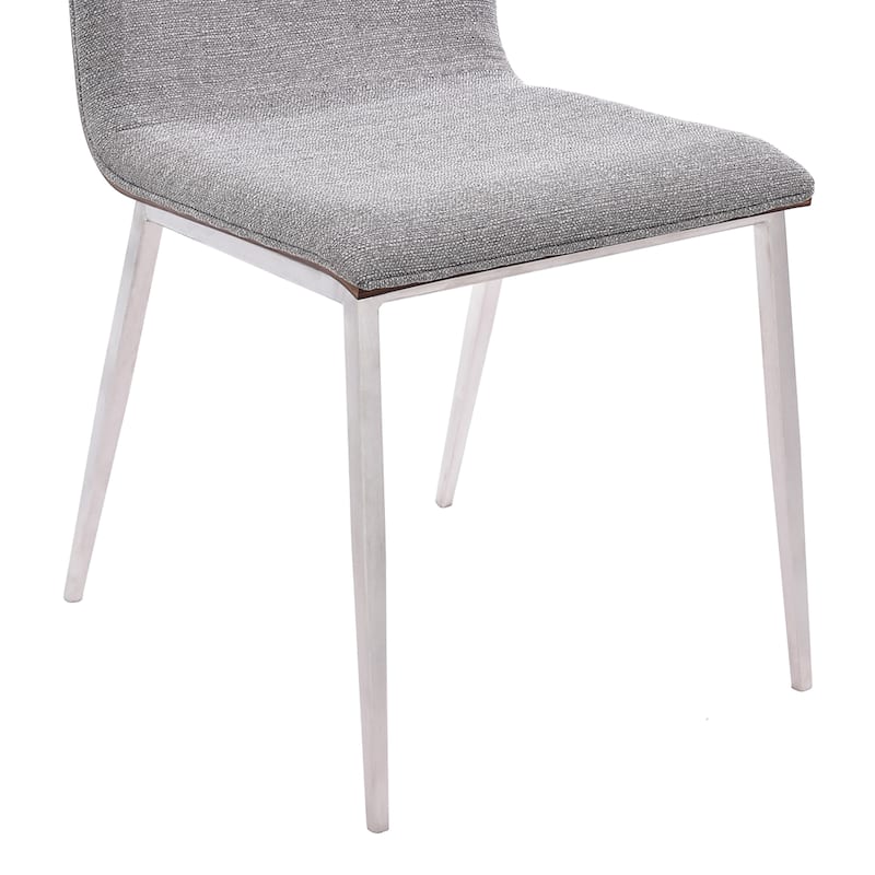 Crystal Upholstered Wood and Metal Armless Dining Chairs - Set of 2