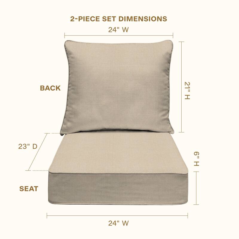 Outdoor Deep Seating Lounge Chair Cushion