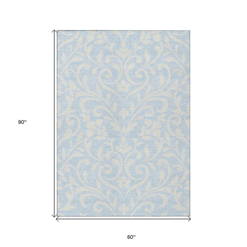 HomeRoots Floral Transitional Rectangle Outdoor Rug