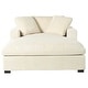 preview thumbnail 11 of 31, Classic Oversized Chaise Lounge Chair in Soft Cream Fabric with Sturdy Solid Wood Legs, 53.5'' x 70.9'' for Maximum Comfort