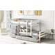preview thumbnail 1 of 12, Merax Twin over Twin Loft Bunk Bed with Drawers and Ladder, Natural Grey