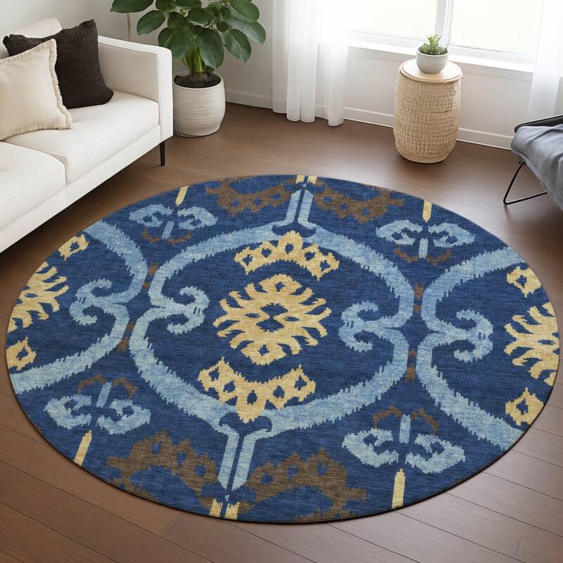 Machine Washable Indoor/ Outdoor Global Empire Chantille Rug