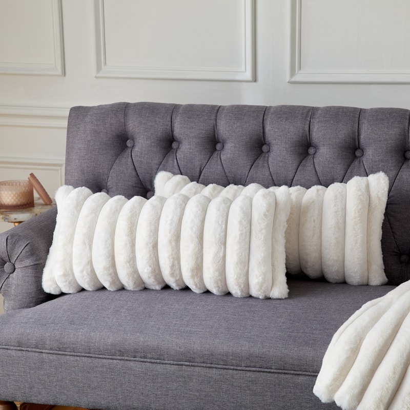 Sorra Home Indoor Knife Edge Pillow Set of 2