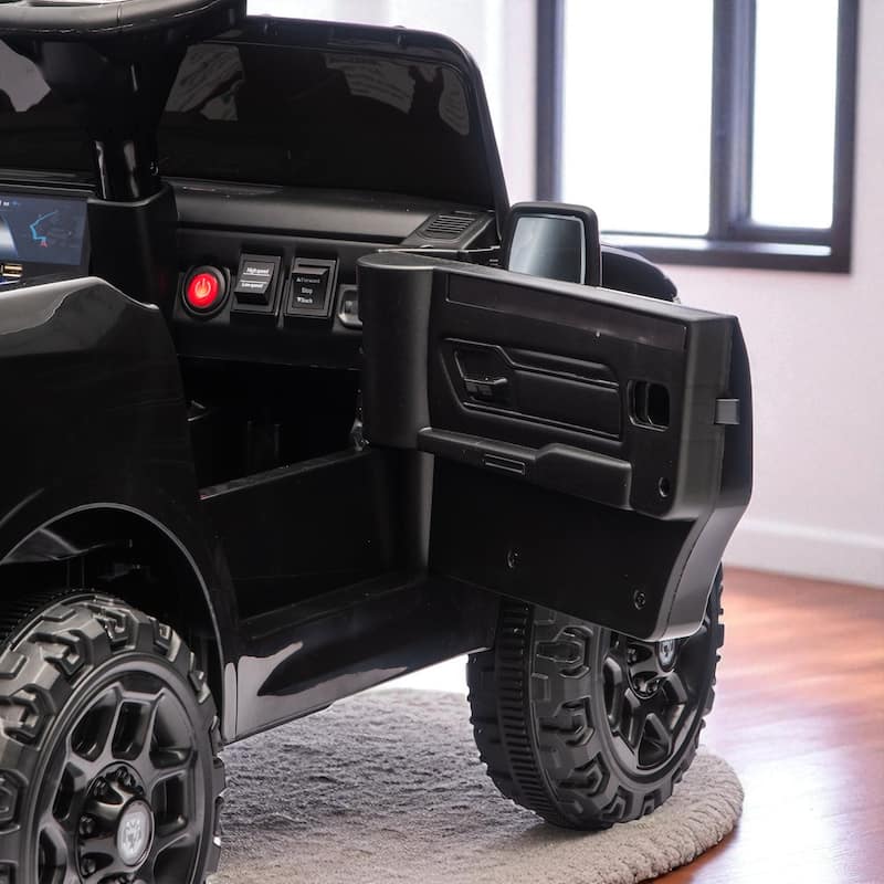 Licensed Dodge RAM 3500 12V Kids Ride On Truck with Remote Control, Dual Motors, Suspension, LED Lights & Music Player