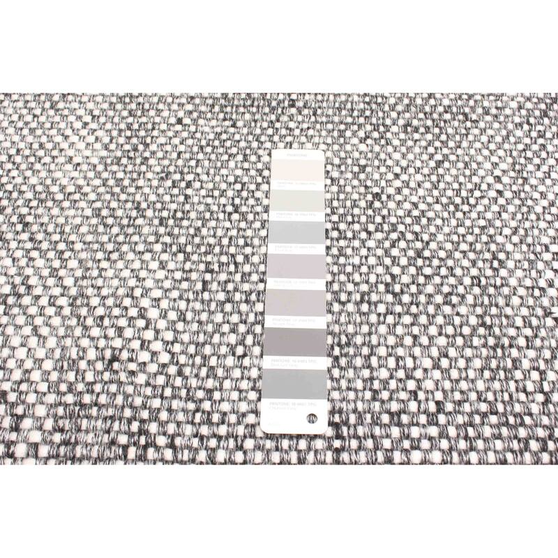 ECARPETGALLERY Braid weave Sienna Dark Grey Wool Rug - 5'1 x 7'7