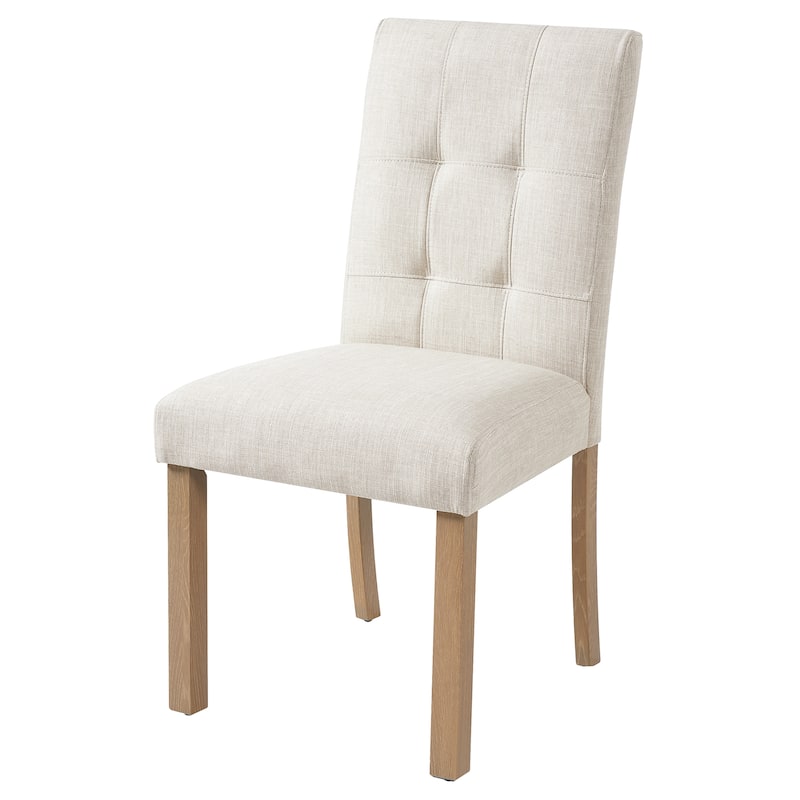Wooden Dining Chairs Set of 4, Modern Dining Room Chairs with Back, Fabric Kitchen Side Chairs with Wood Legs