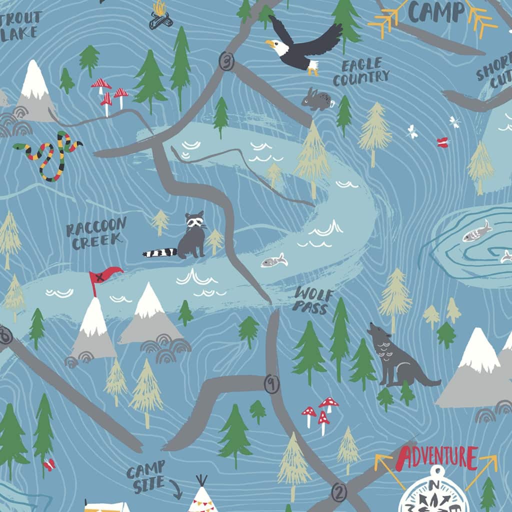 Seabrook Designs Campground Unpasted Wallpaper