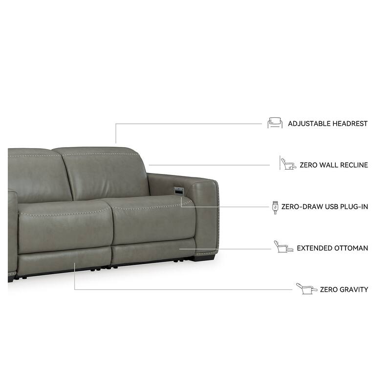 Signature Design by Ashley Correze Gray 2-Piece Power Reclining Loveseat - 76"W x 41"D x 33"H