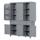 preview thumbnail 2 of 36, reestanding Kitchen Pantry Cupboard Storage Cabinet with Door Shelves