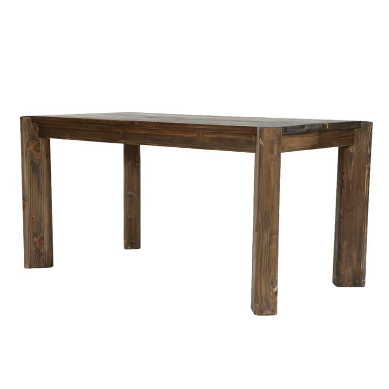 63-Inch Solid Wood Executive Desk, Rustic Office Computer Desk