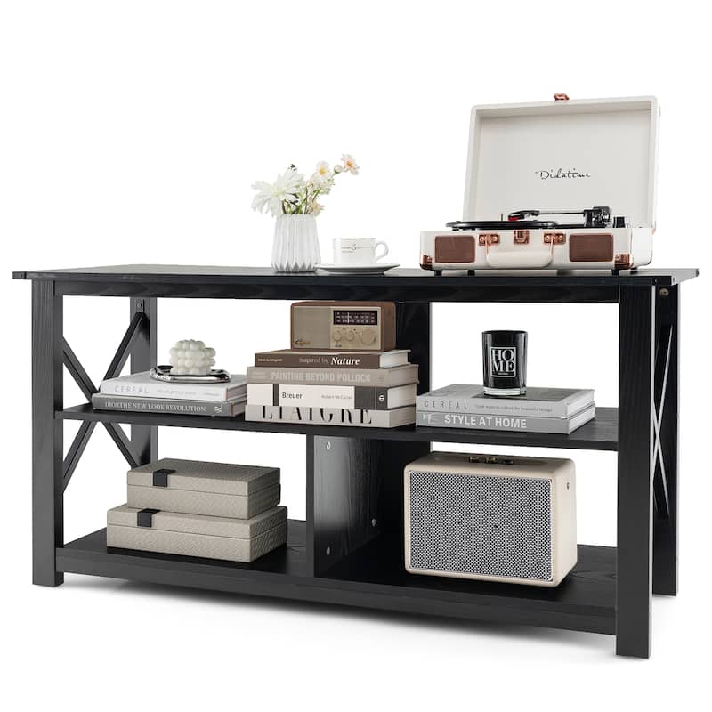 Gymax Modern Entertainment Center Farmhouse TV Stand for TV's up to