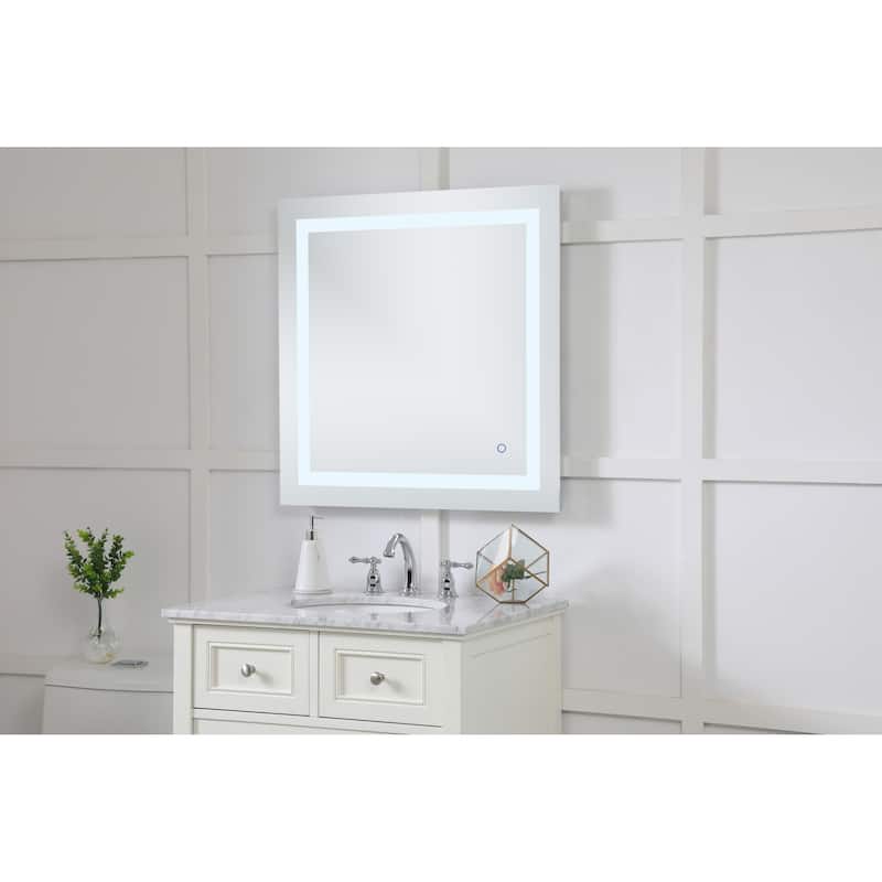 Elegant Lighting Helios 30" Square Frameless Wall Mounted Lighted