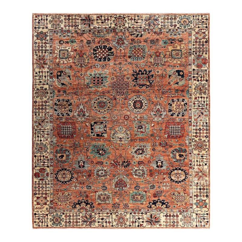 Serapi One-of-a-Kind Hand-Knotted Area Rug - Orange, 8' 2" x 9' 9" - 8' 2" x 9' 9"