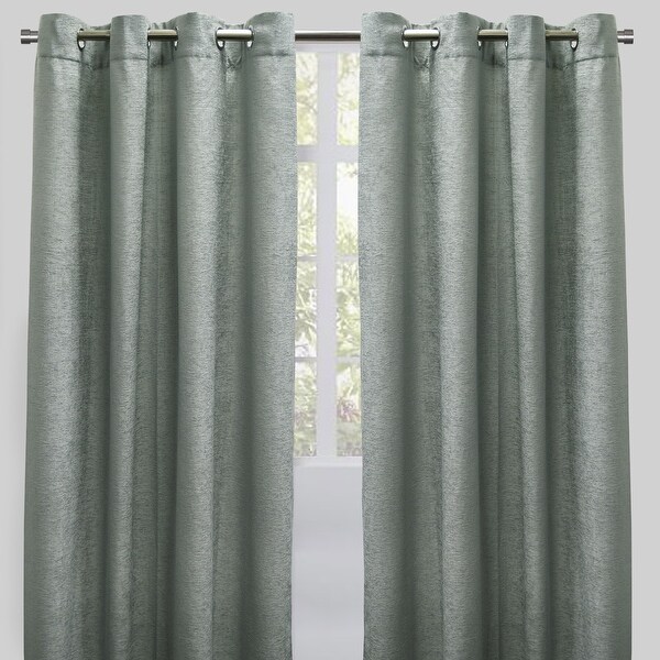 Rodeo Home Grommet Top Throne Chenille Curtain Panels (Set of 2). Opens flyout.
