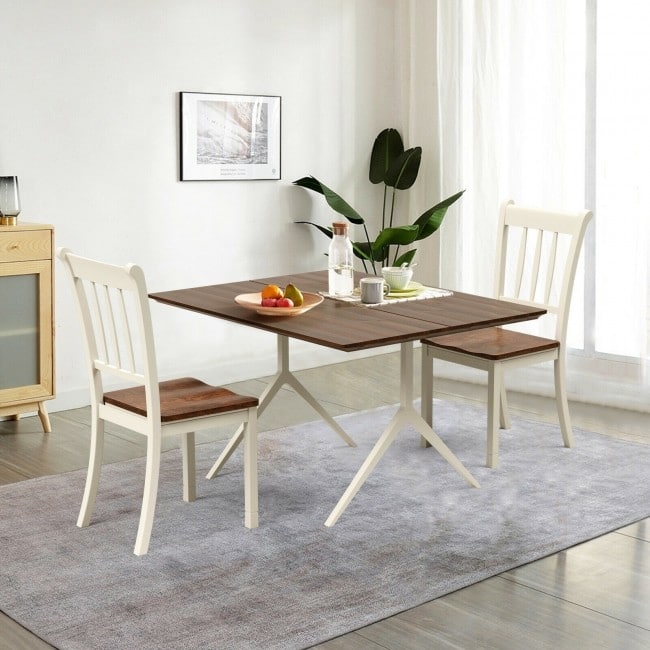 2 Pieces Solid Whitesburg Spindle Back Wood Dining Chairs - 18" x 21" x 38.5"( L x D x H )