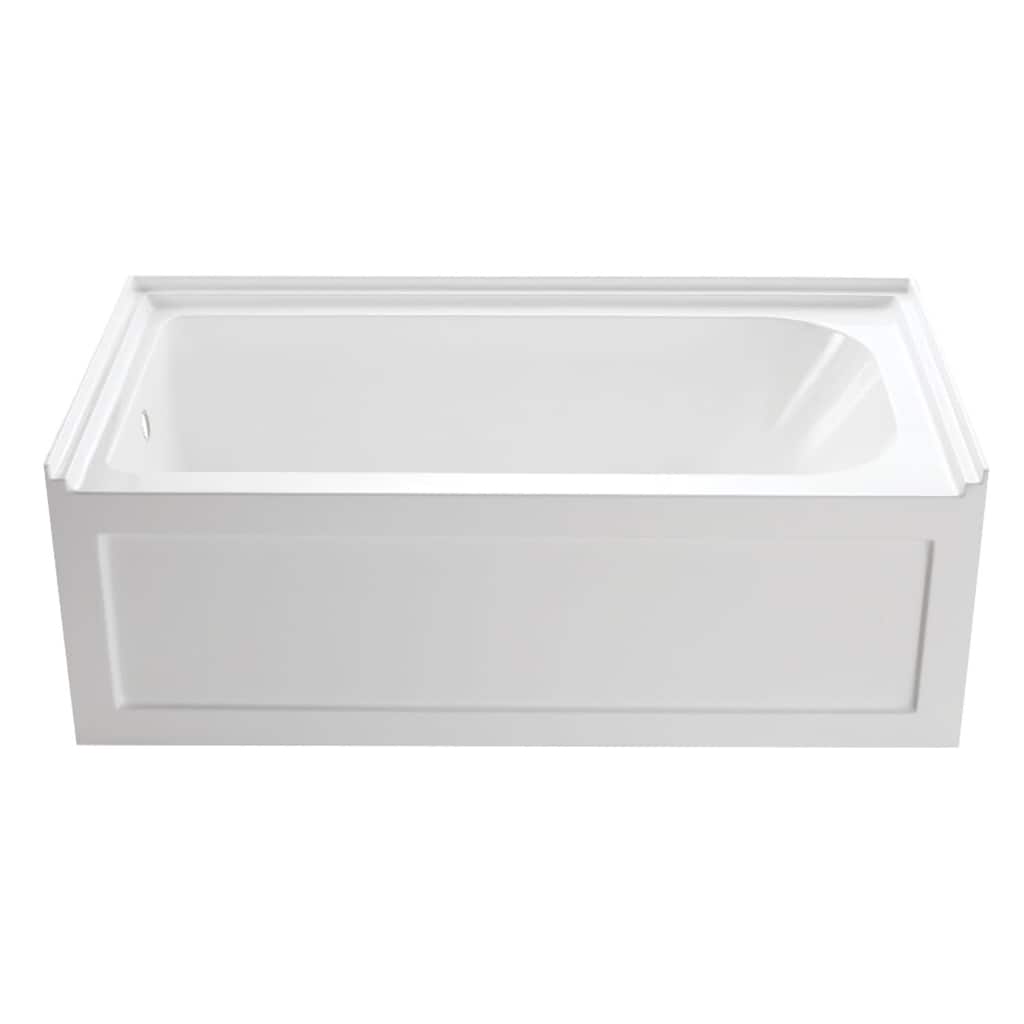 Kingston Brass Oriel 60" Three Wall Alcove Acrylic Soaking Tub with