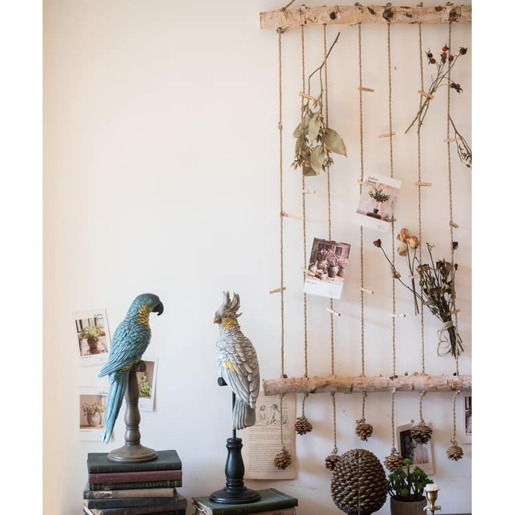 RusticReach Birch Wood Photo Wall Hanger - Beige