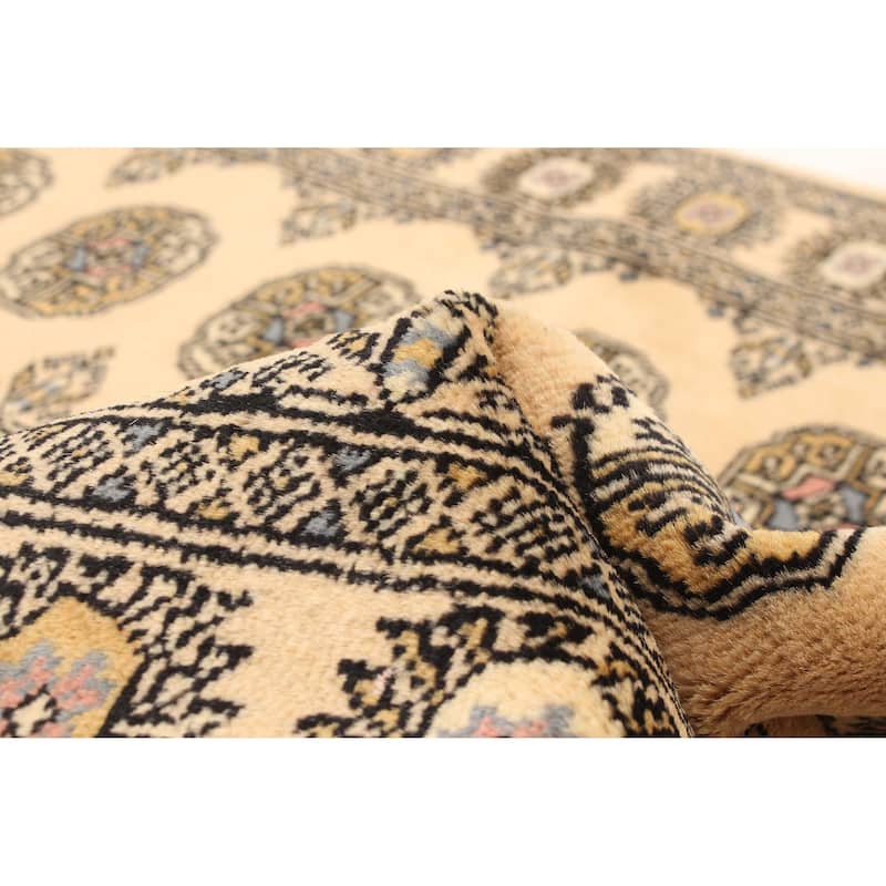 ECARPETGALLERY Hand-knotted Peshawar Bokhara Beige Wool Rug - 3'1 x 5'0