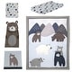 preview thumbnail 7 of 5, Lambs & Ivy Signature Montana Blue/Gray Woodland 5-Piece Baby Crib Bedding Set