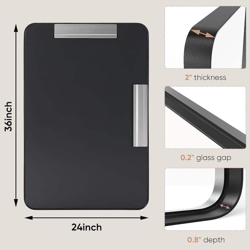 Modern Metal Frame Wall Mounted Bathroom Vanity Mirror with 5-year warranty