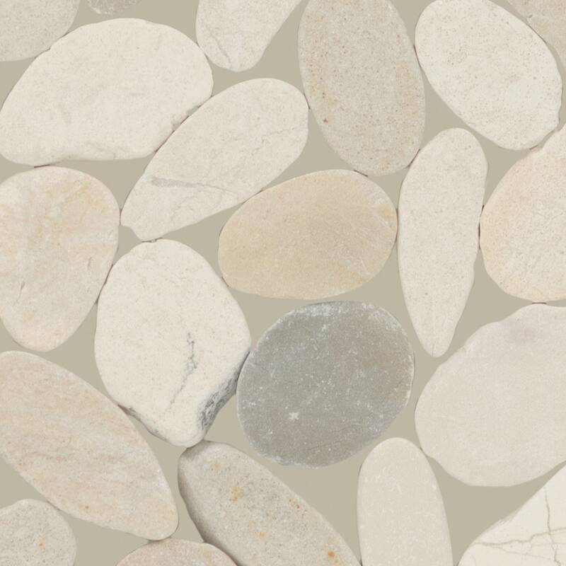 Daltile Pebble Oasis Natural Stone Framed Hexagon Pebble Mosaic 11" x 10" (11 PC per Carton) (10.88 SQFT per Carton)