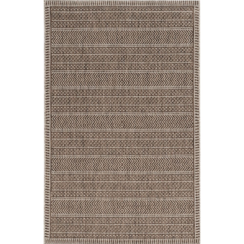 Porch & Den Ziebart Mocha Tribal Outdoor Rug