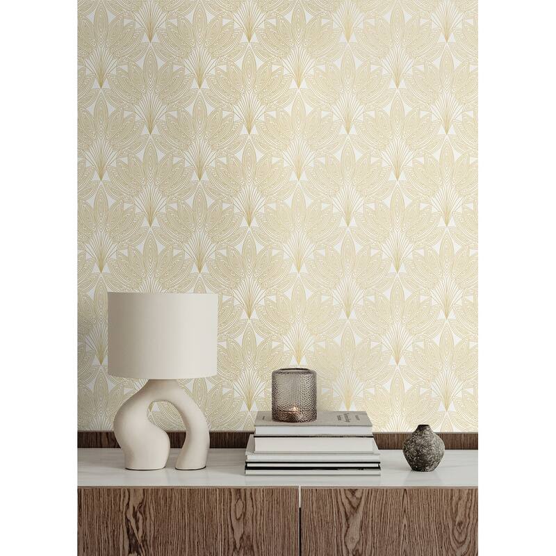 NextWall Peacock Leaves Peel and Stick Wallpaper