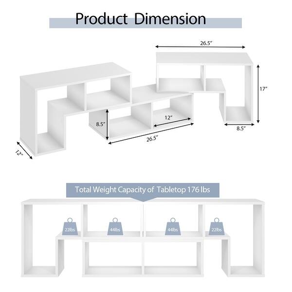 Costway 3 Pcs TV Stand for TV #39 s up To 65 #39 #39 Console Entertainment Bed