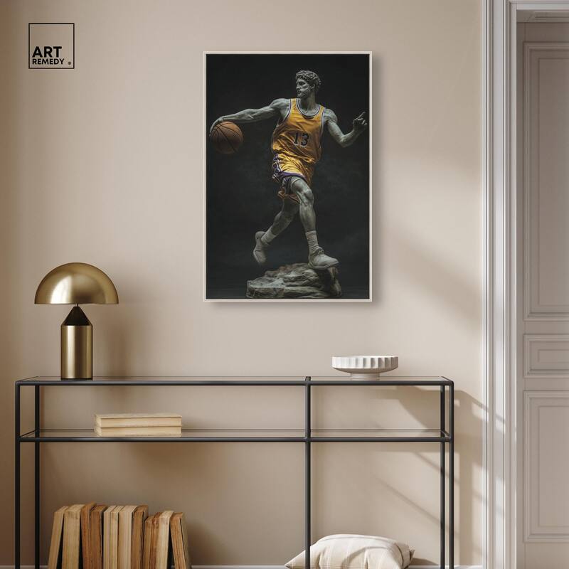 Basketball Sculpture II Canvas by Art Remedy