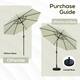 Ainfox 10ft Patio Umbrella with Lights Outdoor Solar Umbrella