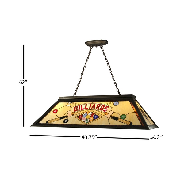 Springdale Lighting 19 W Billiards Pool Table Tiffany Island Hanging Fixture
