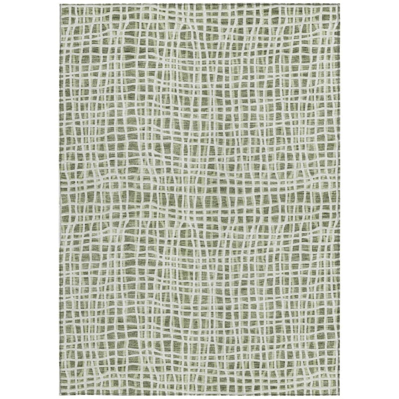 HomeRoots Striped Transitional Rectangle Outdoor Rug