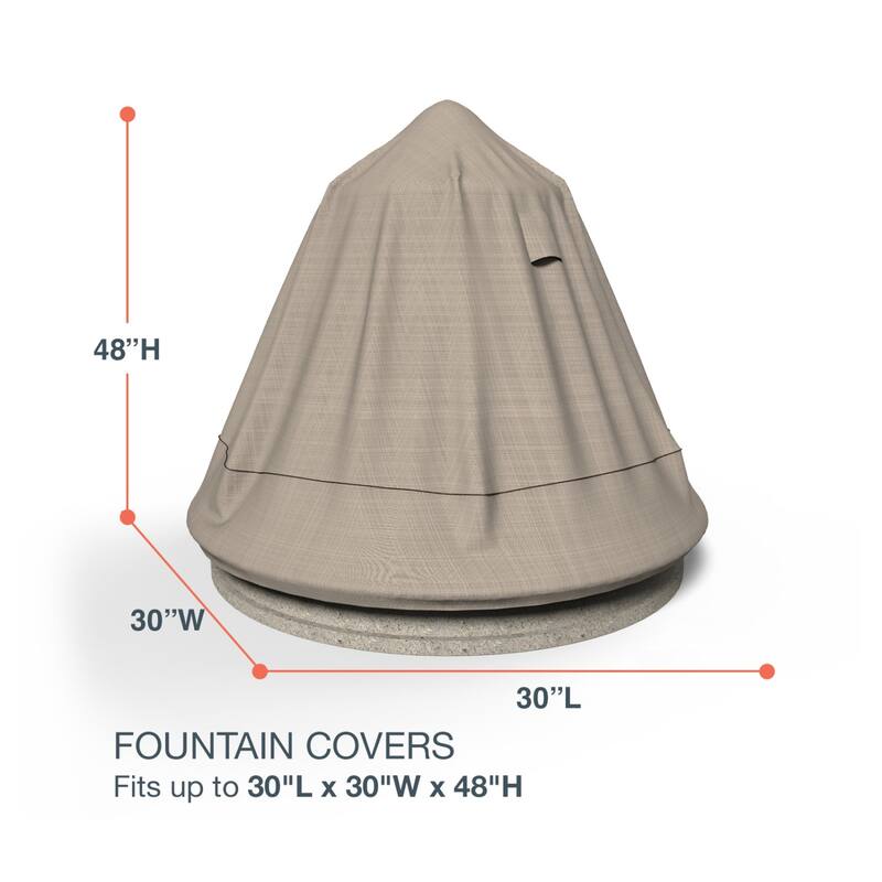 Budge StormBlock™ Mojave Black Ivory Fountain Cover - 30"L x 30"W x 48"H