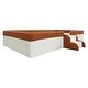 preview thumbnail 8 of 11, Twin Size Upholstered Bed Grounded Bed Slats Platform Bed with Safety Fence and Stairs, Rectangle Framework Easy Assembly