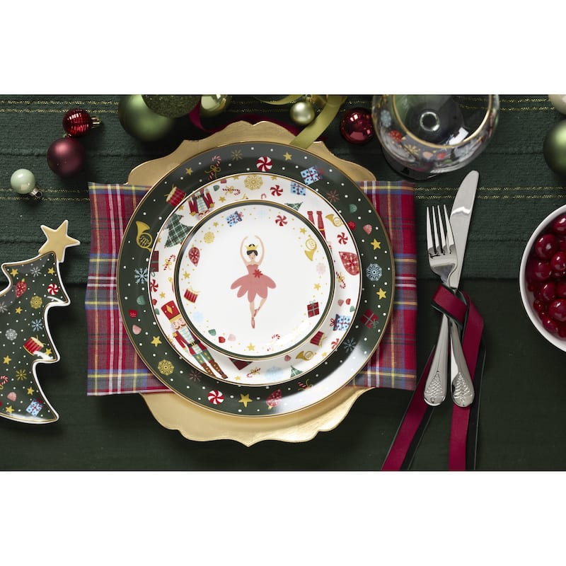Lenox Nutcracker Ballet Tidbit Plates, Set of 4, Assorted