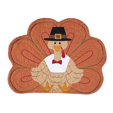 Turkey Shaped Single Placemat Set of 4 - Brown - Set of 4
