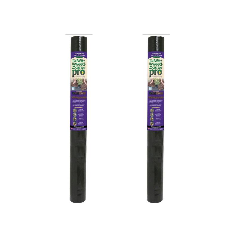 DeWitt Weed Barrier Pro Landscape Fabric (3 Ounces), 4' x 300' Refill (2 Pack) - 24.3