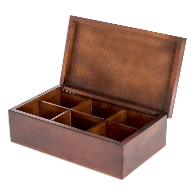 Novica Handmade Spring Visions Wood Tea Box