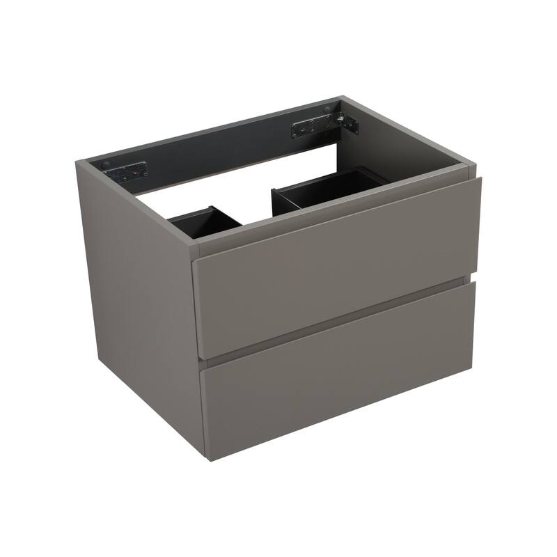 GDFStudio - Alice Wall-Mounted Bathroom Vanity with Modern Double Drawer and Soft-Close Functionality