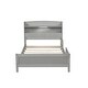 preview thumbnail 28 of 77, Pine Wood Platform Bed Low-Profile Bed Frame with Storage Headboard, Motion Sensor LED Light, Movable Guardrail, Slats Support