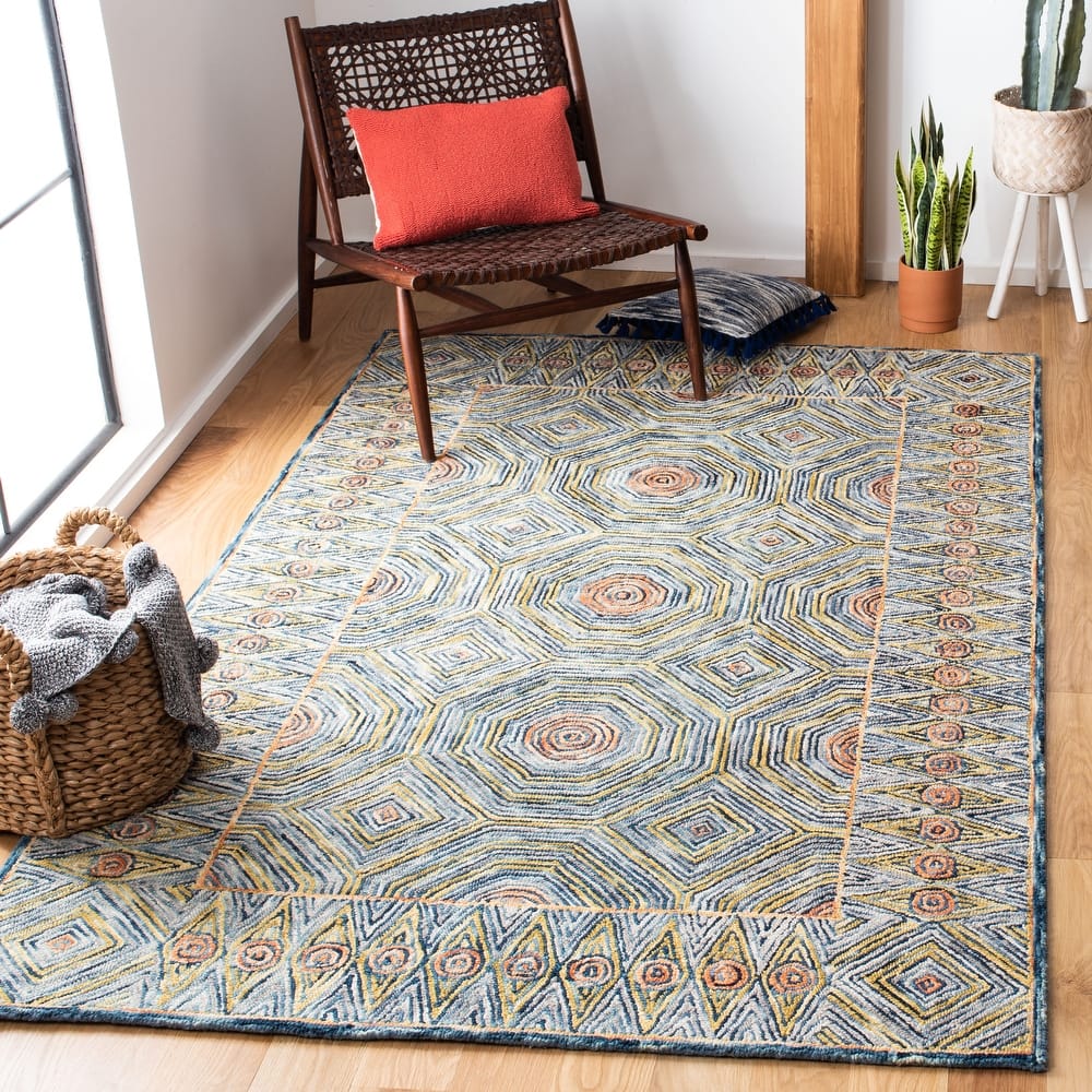 SAFAVIEH Handmade Micro-Loop Hiltrud Modern Wool Rug