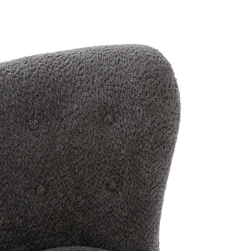 Scott Living - Aurora Modern Upholstered Accent Chair with High-Resilience Seat Cushion, Sculptural Backrest & Solid Wood Legs