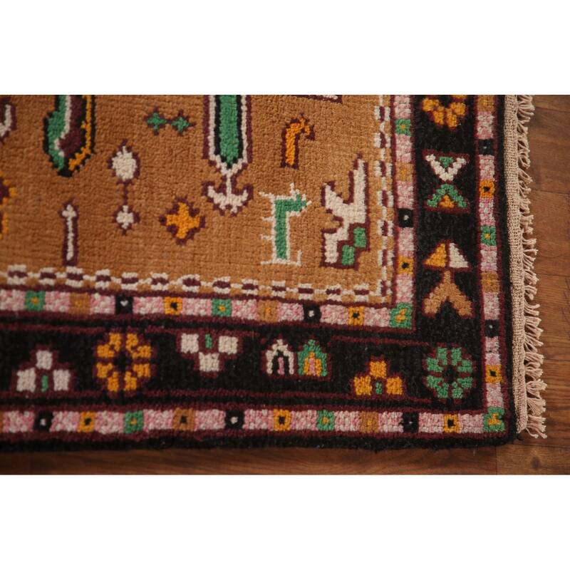 Geometric Kazak Accent Rug Handmade Traditional Wool Carpet - 3'0"x 5'0"