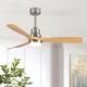 Option Brushed Nickel with Natural wood Blades