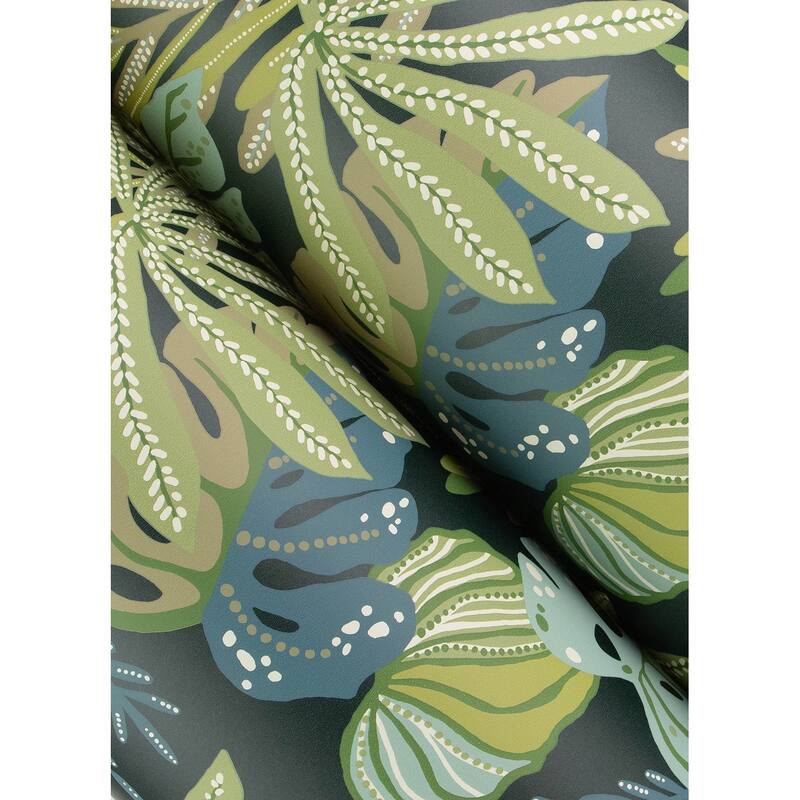 A-Street Prints Alocasia Green Tropical Foliage Wallpaper